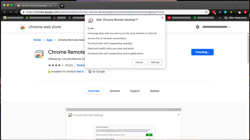 Chrome remote desktop not working on chromebook